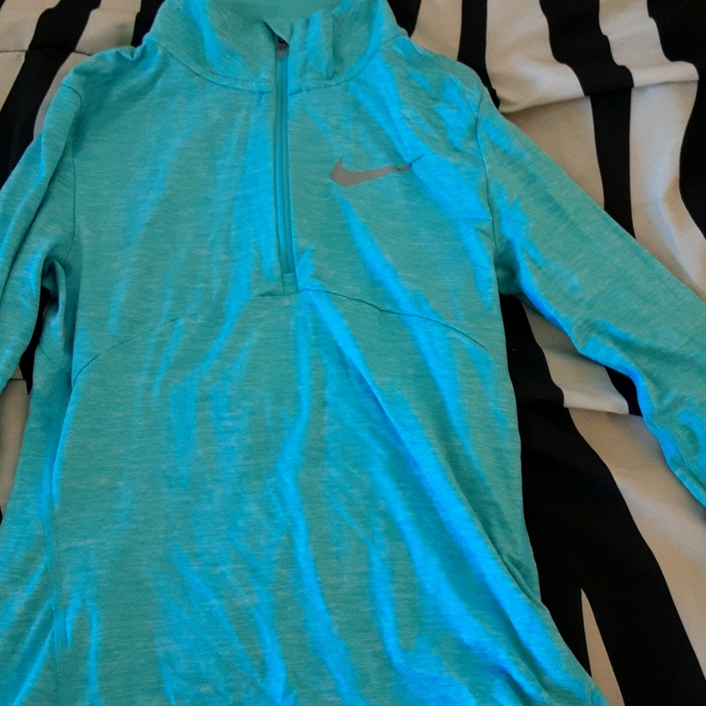 Blue Nike dri fit running shirt